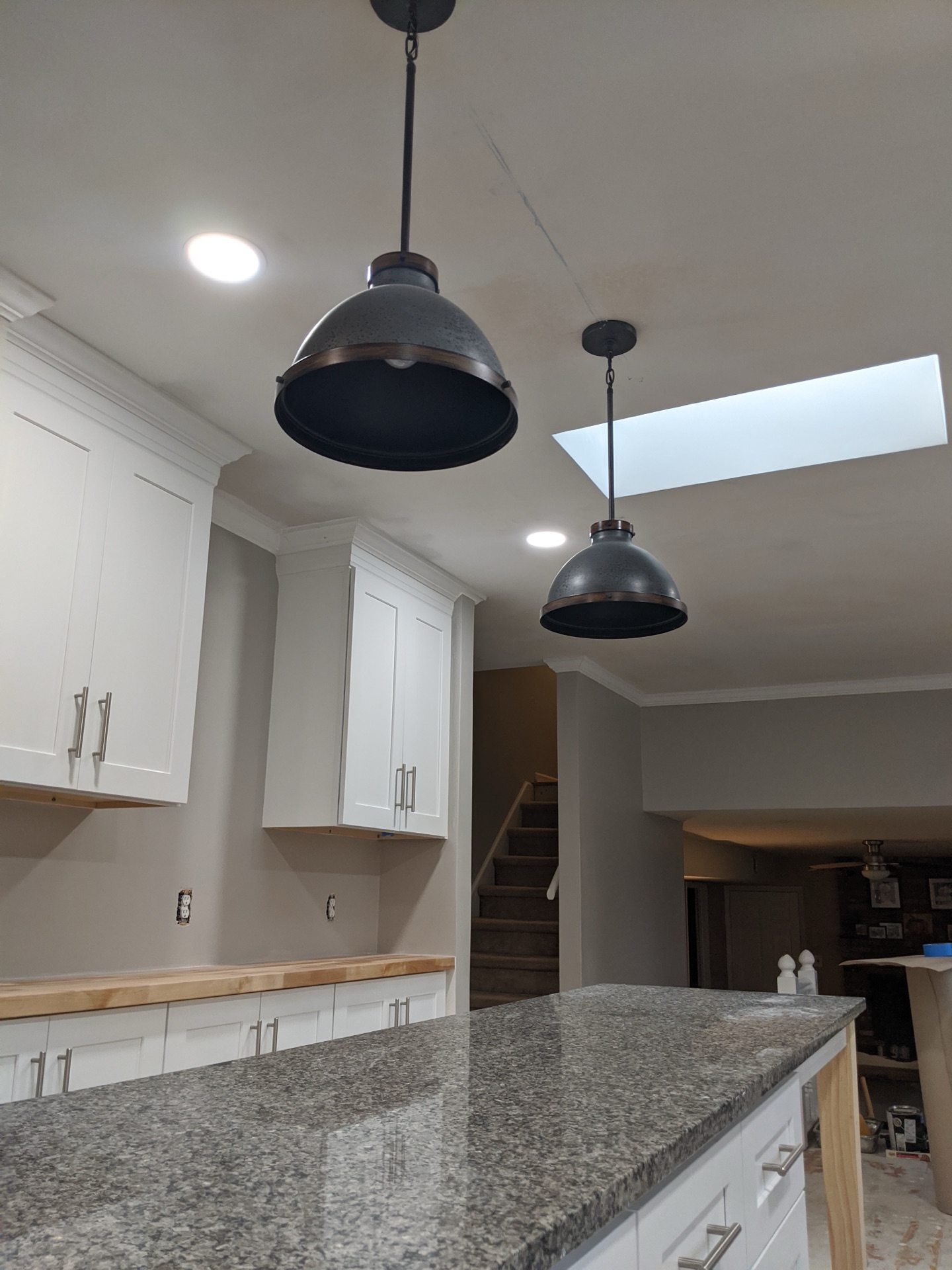 Kitchen cabinet installation, Triangle area. Full cabinet replacement and finish.