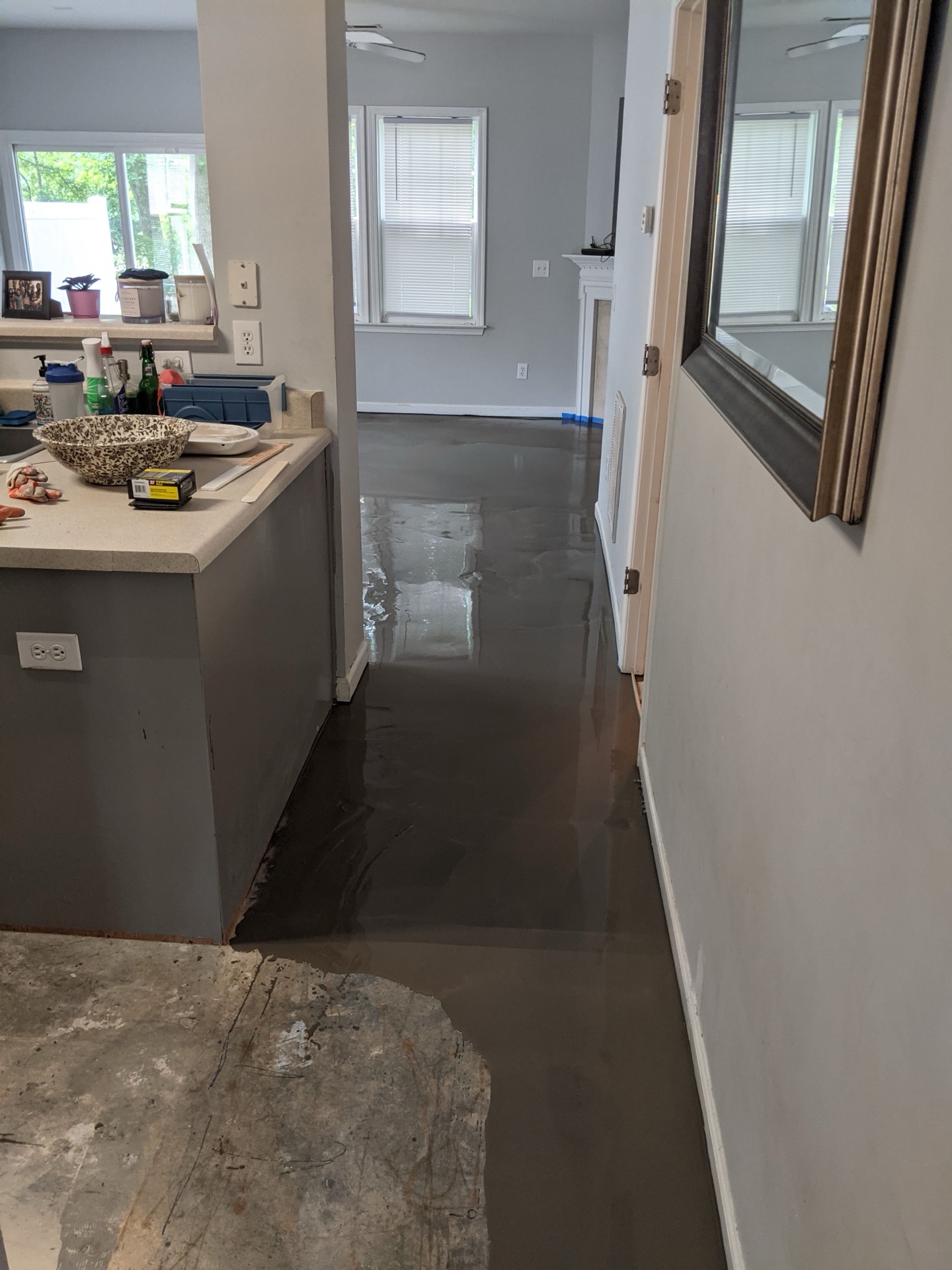 Flooring installation, Triangle area. Clean finish, proper subfloor prep throughout.