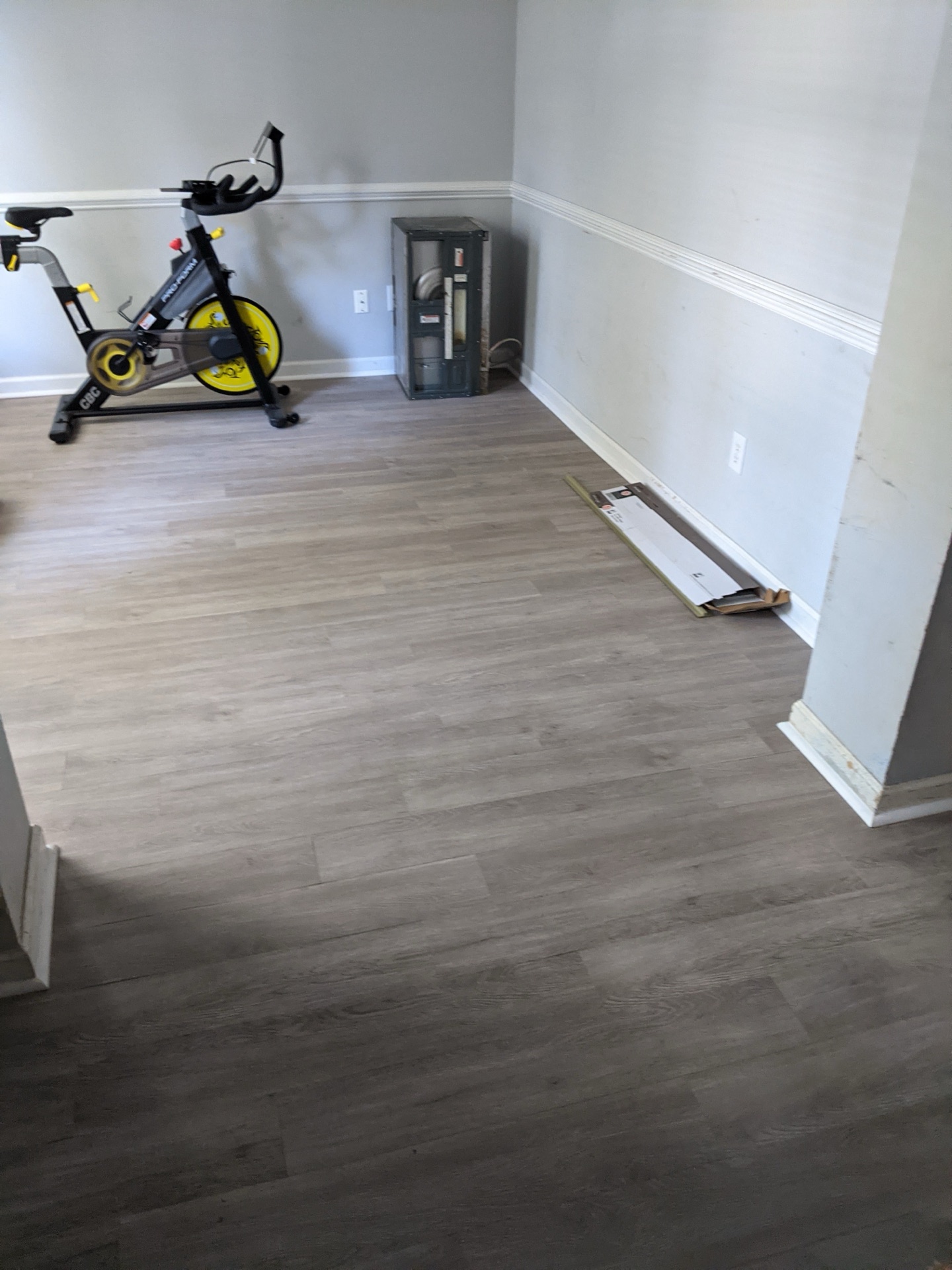 Flooring installation, Triangle area. Finished project, clean seams and consistent layout.