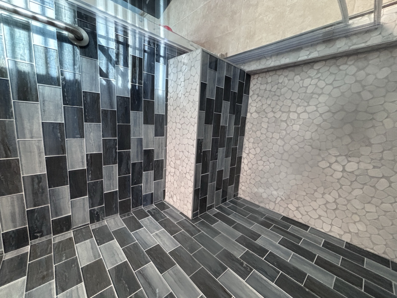 Bathroom tile, Fayetteville NC. Custom shower tile, consistent grout lines.