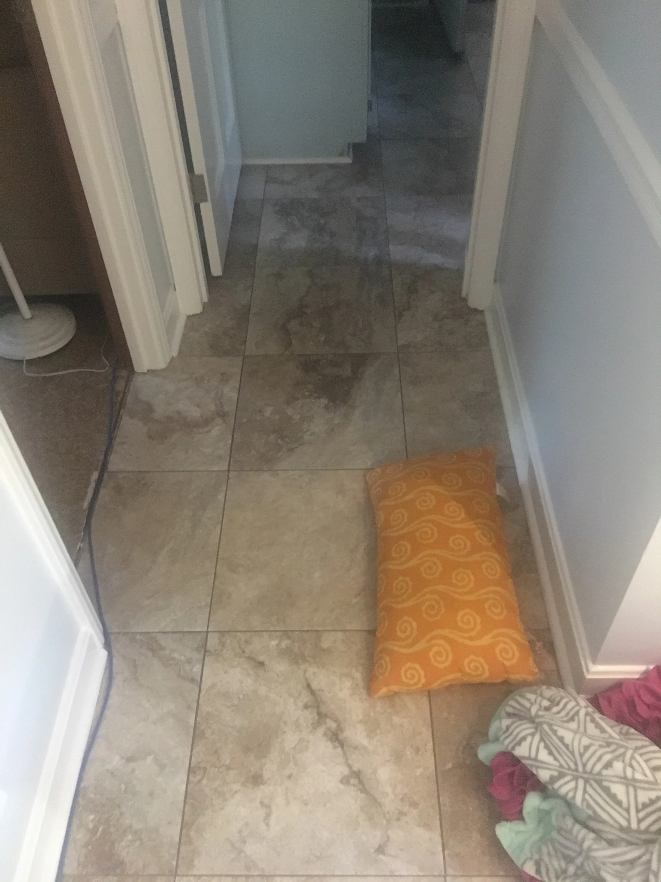 LVP flooring, Cary NC. Full kitchen installation, clean seams and proper subfloor prep.